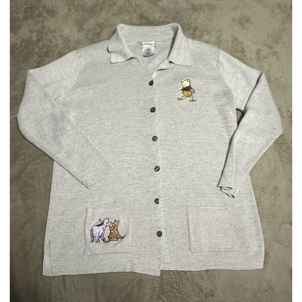Vintage Winnie the Pooh, Eyeore & Tigger Cardigan XL Pooh's Autumn Day Sweater